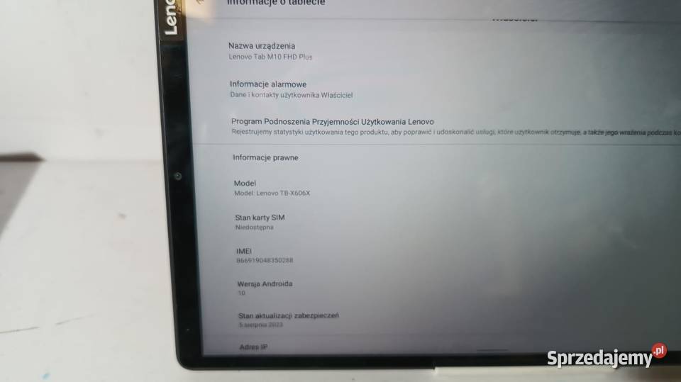 Tablet LENOVO Tab M10 FHD Plus