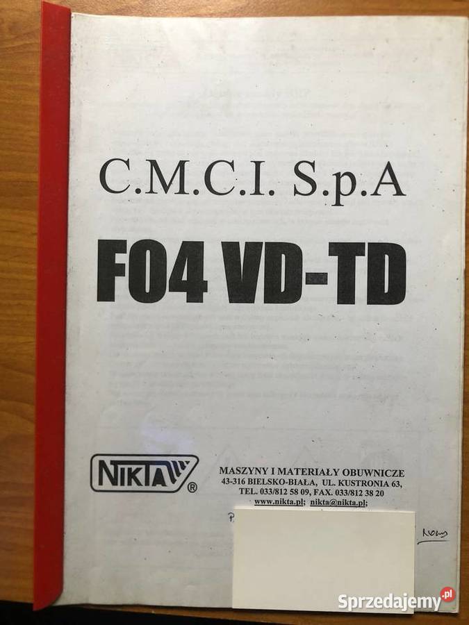 Maszyna szyjąca CMCI F04 VDTD z dodatkową Kalwaria Zebrzydowska