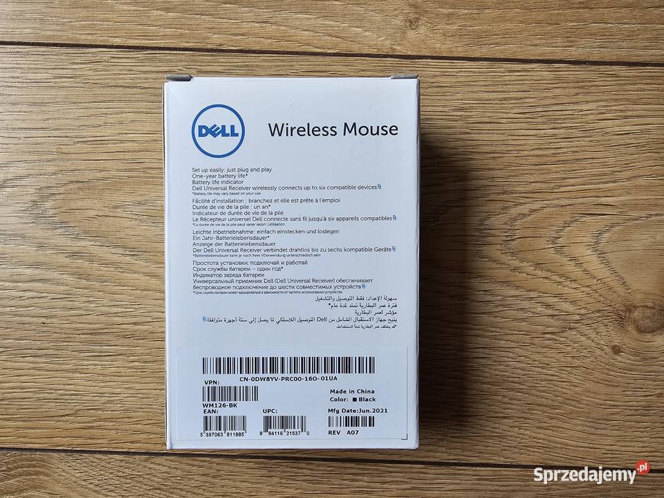 Nowa mysz bezprzewodowa Dell WM126 bezprzewodowa Warszawa