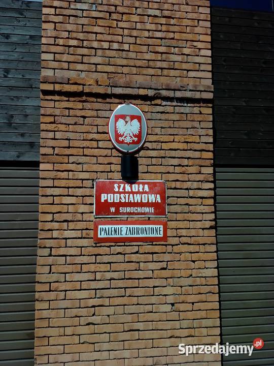 Surochow szkoła podstawowa tablica emaliowana