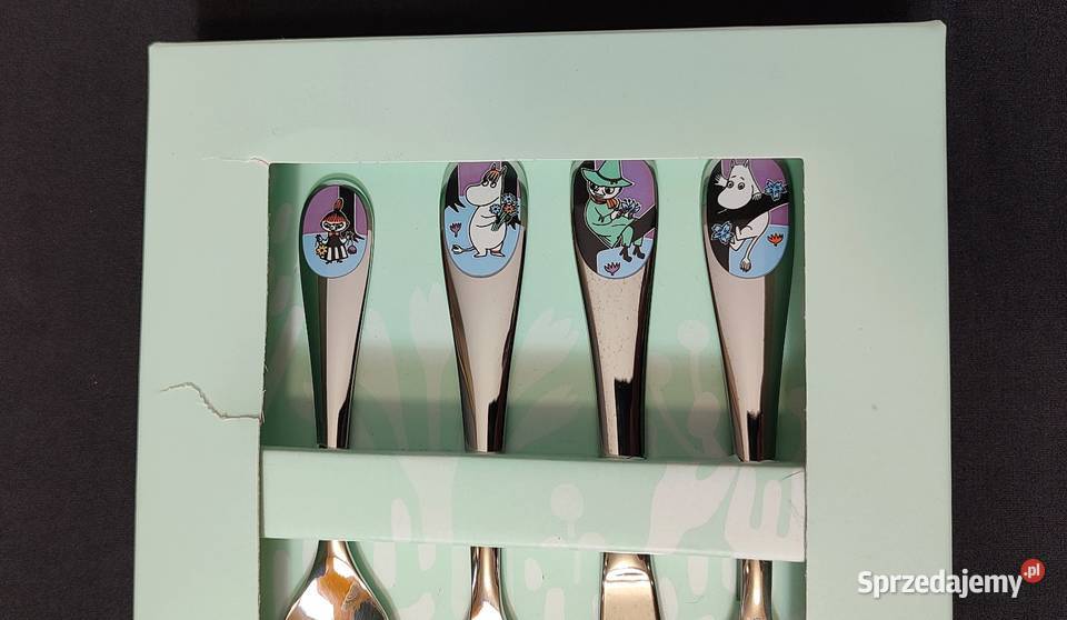 MUMINKI sztućce dzieci Przyjaciele zestaw 4 el Jasień sprzedam