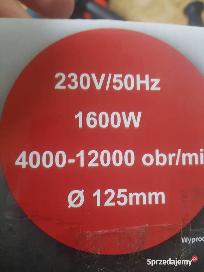 SZLIFIERKA KĄTOWA Z REGULACJĄ OBROTÓW 1600 wat Głogowa