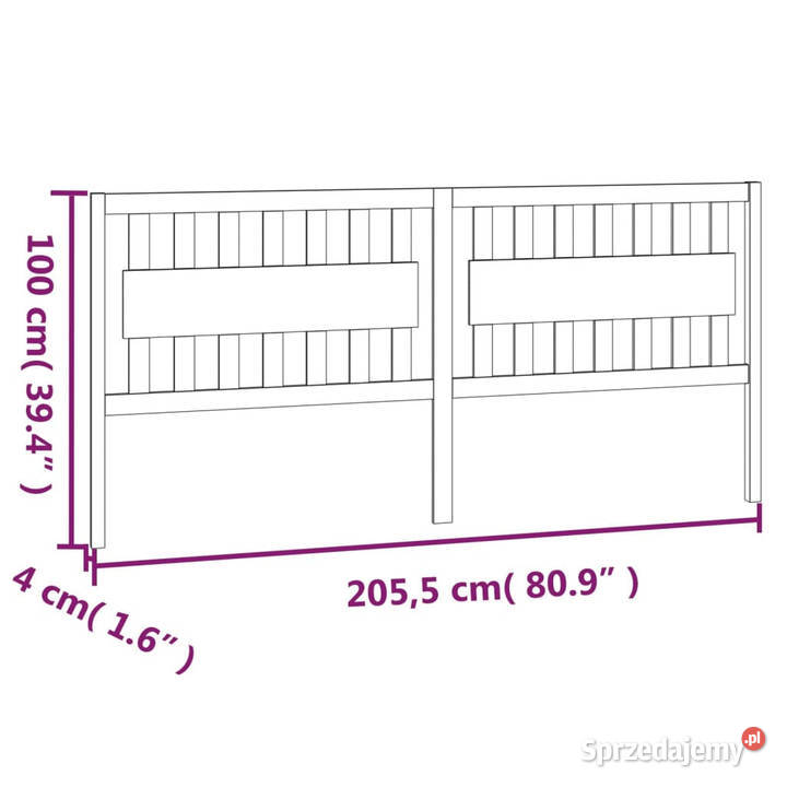 Wezgłowie łóżka 2055x4x100 lite drewno sosnowe Warszawa sprzedam