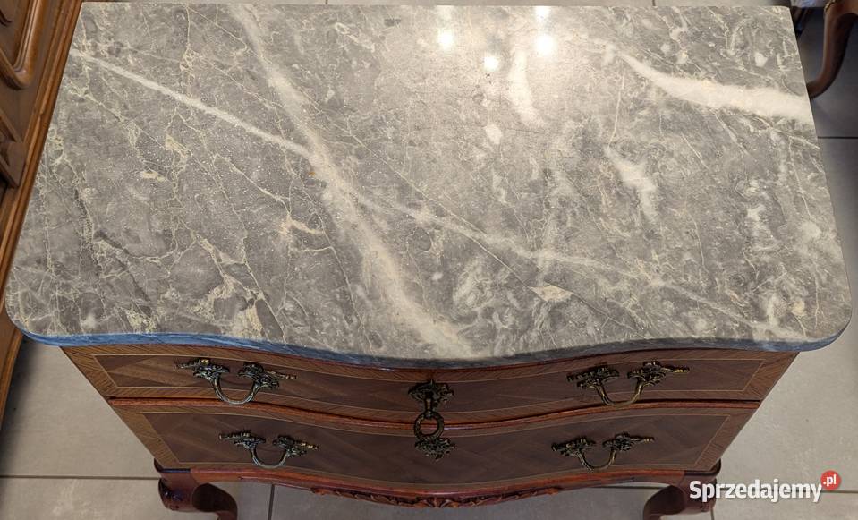 Piękna komoda intarsje marmursklep Dąbrowa Dąbrowa Górnicza