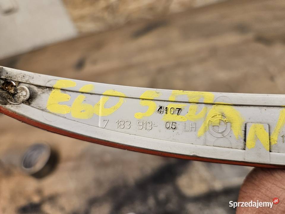 BMW 5 E60 ODBLASK ZDERZAKA LEWY TYŁ 7183913 Motoryzacja Międzychód