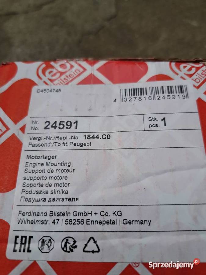 Peugeot 307308 poduszka silnika osobowe Leszno