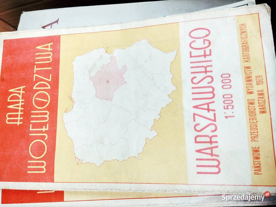 Mapa województwa warszawskiego historyczne miękka mazowieckie Warszawa