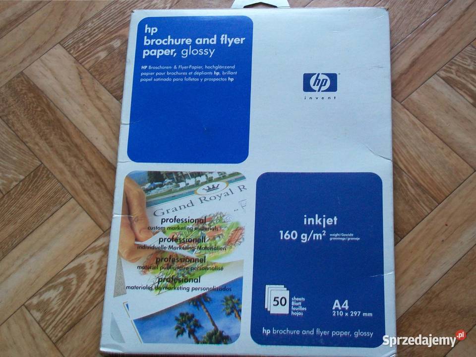 Papier HP Brochure and Flyer Paper A4 50 Kartek USB Brzeg