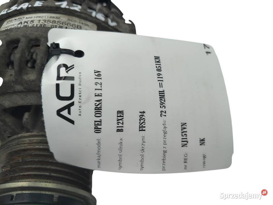 ALTERNATOR Opel Corsa E 12 16V denso 13585666B lubelskie