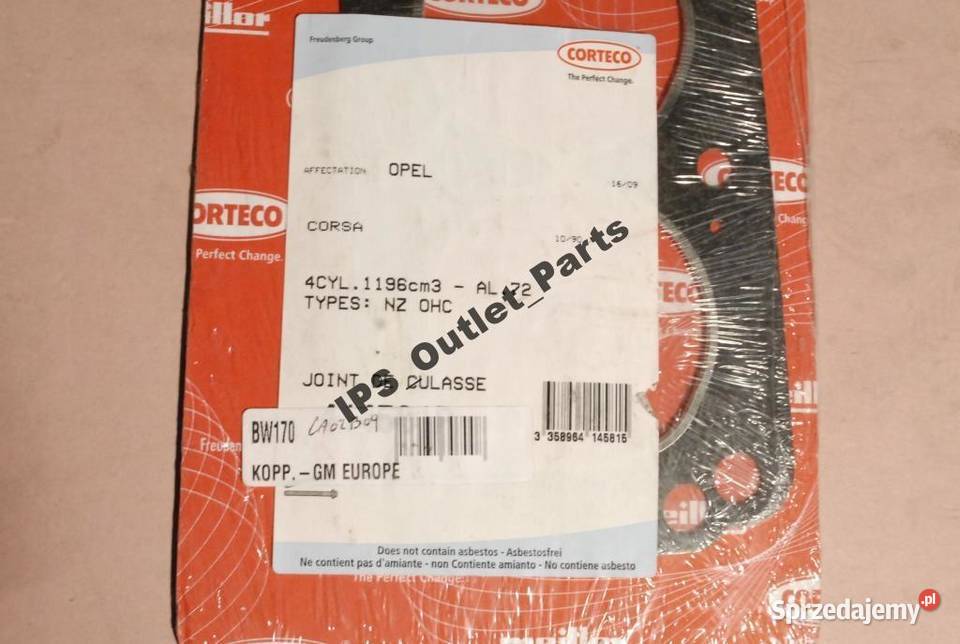 USZCZELKA POKRYWY GŁOWICY OPEL COMBO CORSA A B lubelskie