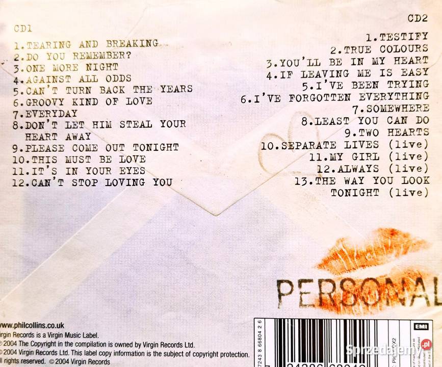 Album 2 CD Phil Collins Love Songs A Muzyka zachodniopomorskie Szczecin