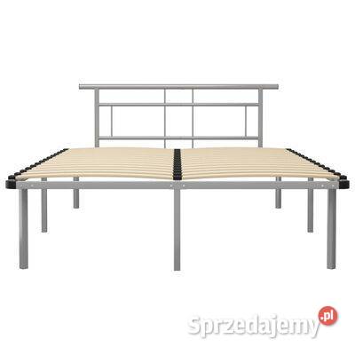 Rama łóżka bez materaca szara metalowa 140 x 200 Ramy i stelaże Warszawa sprzedam