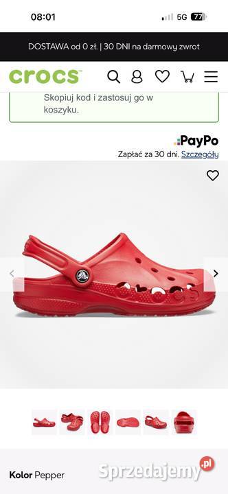 Chodaki Crocs Baya Kids Clog C6 r2223 Łódź