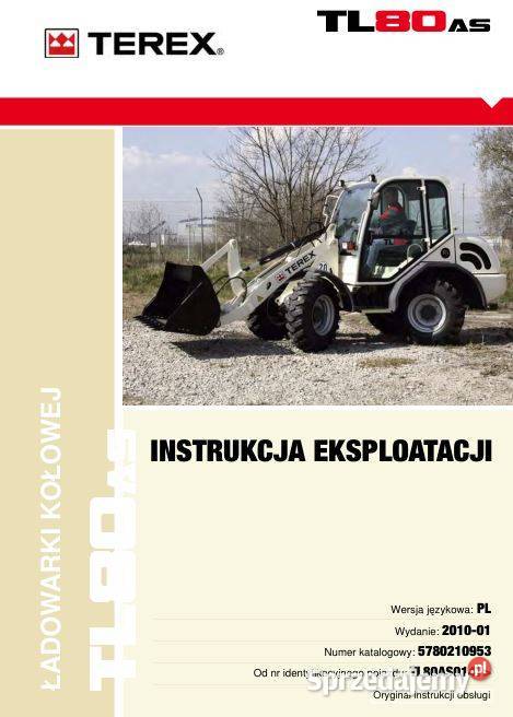 TEREX TL80 instrukcja obsługi DTR motoryzacja, transport Kielce