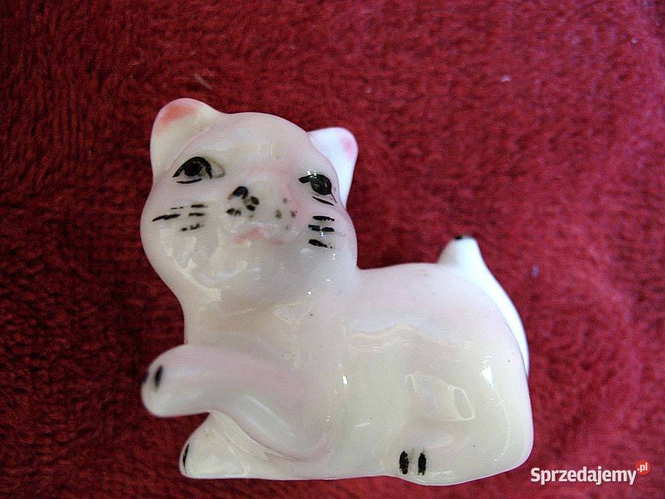 Kot malutki uroczy kotek Figurka porcelana 4 x 4 Siedlce