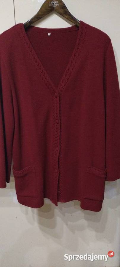 Kardigan damski w kolorze bordowym kolorowy Lublin