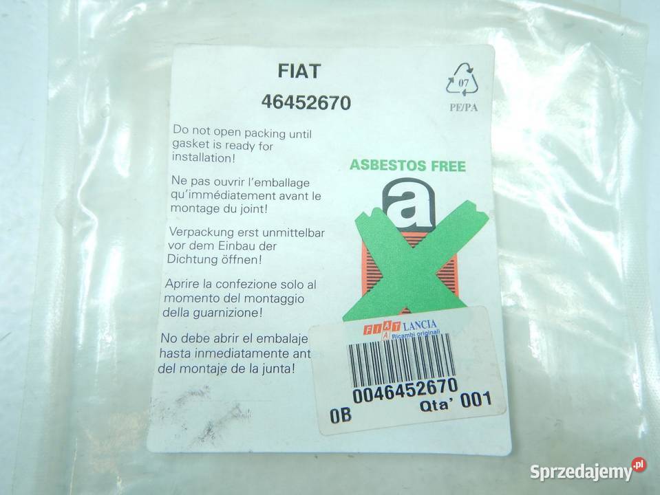 USZCZELKA GŁOWICY FIAT CROMA I 19 TD 8996 ASO osobowe