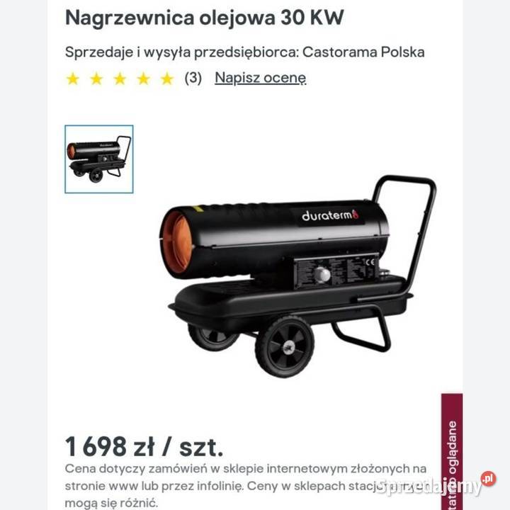 Nagrzewnica olejowa 30KW Łódź