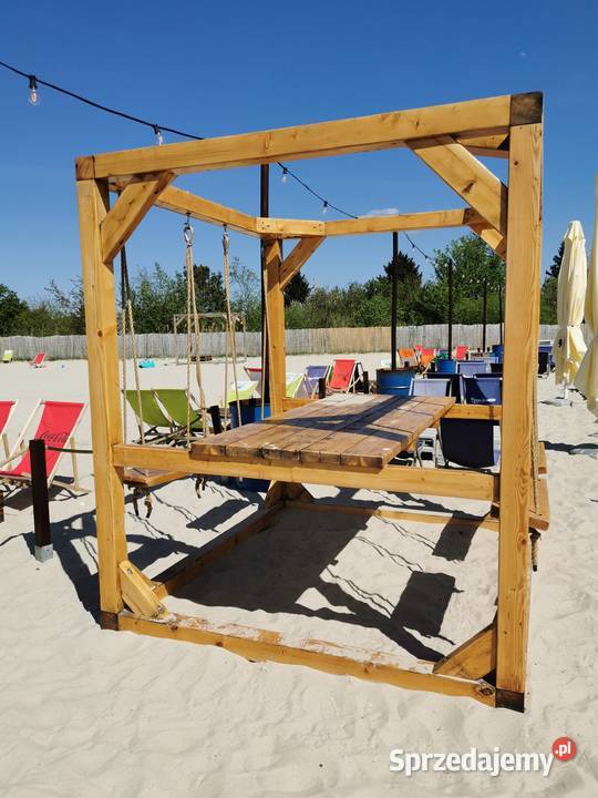 Huśtawki ogodowe plażowe duż ze stołem do knajp kujawsko-pomorskie Włocławek