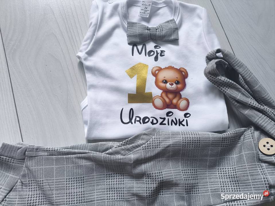 Komplet czerwony na pierwsze urodziny roczek Staszów