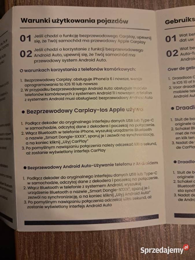 nowy adapter carplay instrukcja w języku polskim Sandomierz