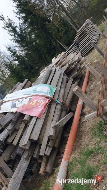 deski drewniane budowlane szalunki stemple Grybów