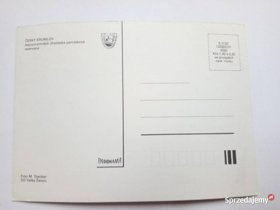 Pocztówka Czeski Krumlow lata 8090te Dąbrowa Górnicza
