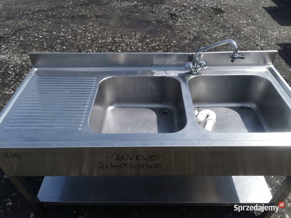Zlew 2 komorowy 160x70x85 kom 50x50x25 119 Biznes i Przemysł wielkopolskie Krotoszyn