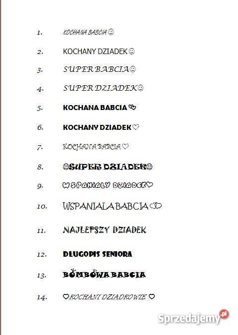 Długopisy Grawerowane Dzień Babci Dziadka Zawiercie sprzedam