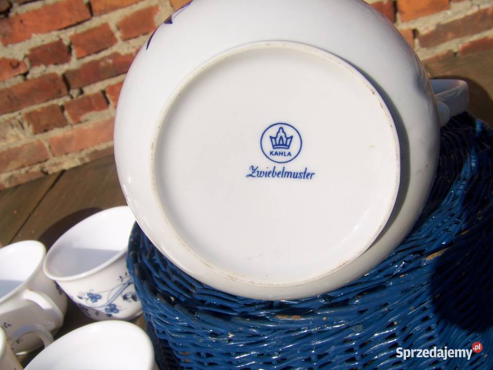 dzbanek z filiżankami wzór cebulowy zachodniopomorskie Białogard