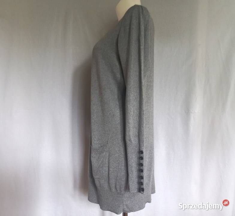 Kardigan damski Sweter szary r 40 Elegancki NOWY Białystok sprzedam