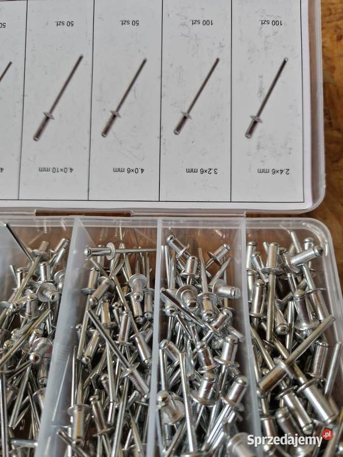 NITY ZRYWALNE ZESTAW NITÓW TRZPIENIEM STALOWYM Głogowa