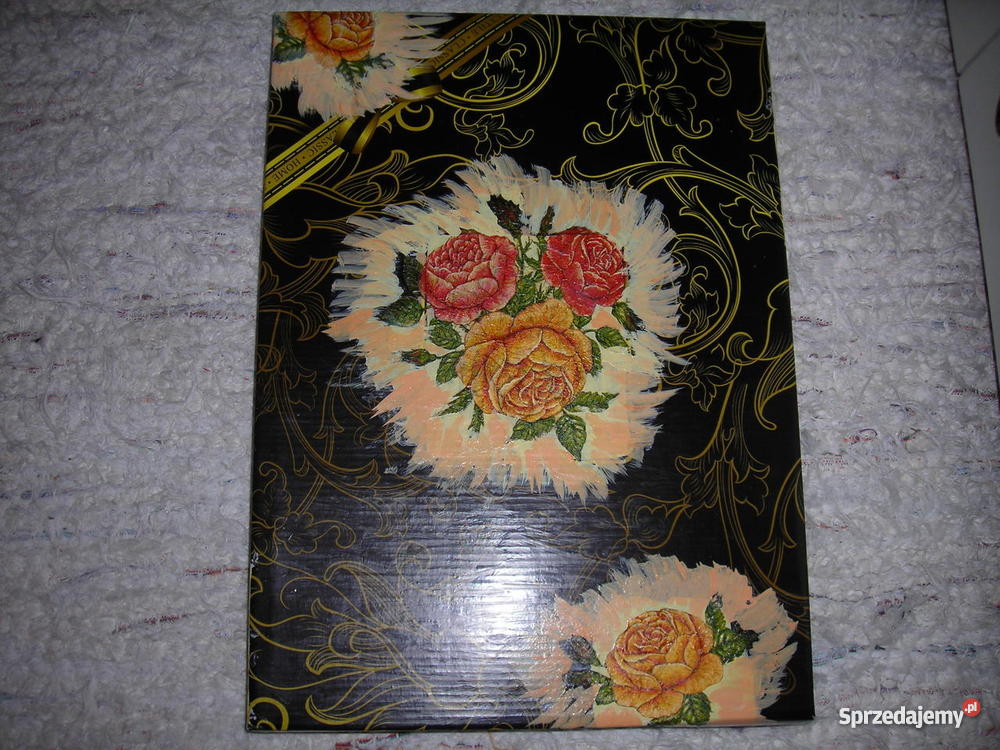 OZDOBNE PUDŁO W HERBACIANYCH RÓŻACH DECOUPAGE Piła