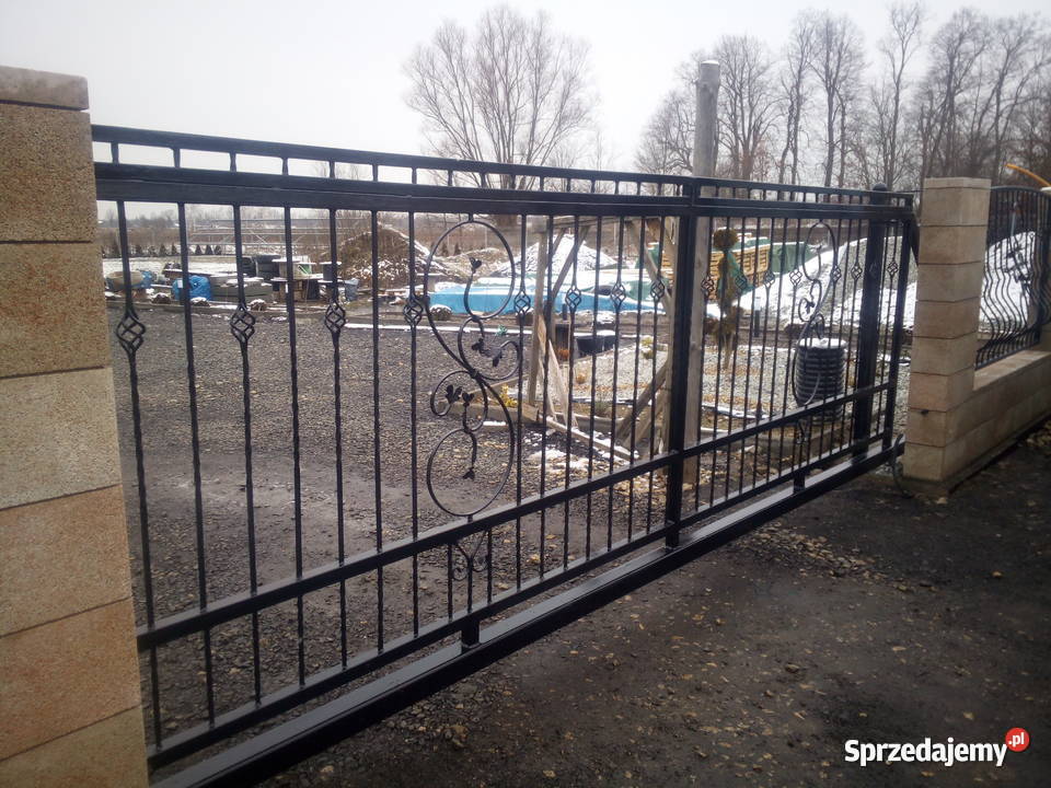 Bramy wjazdowe przesuwne dwuskrzydłowe Pichorowice