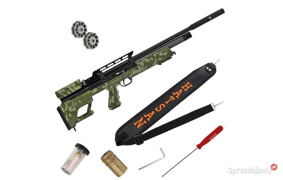 Wiatrówka PCP Hatsan BullBoss M2 Camo tłumik QE wielkopolskie
