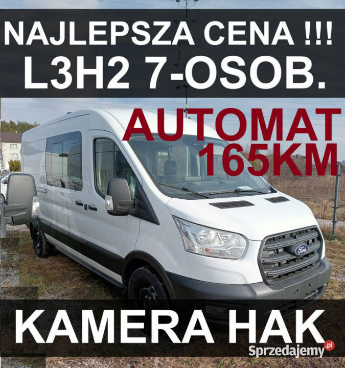 Ford Transit Automat 165 L3H2 7os 130 Hak Super Szczecinek