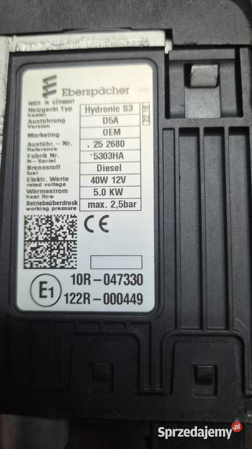 Webasto Eberspacher Hydronic S3 D5A Ford Transit