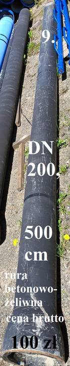 Sprzedaż rury żeliwnobetonowe DN150 DN200 DN500 Maniowy