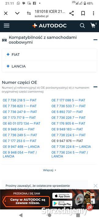 Klocki hamulcowe icer 181018 fiat panda 500 i Wrocław