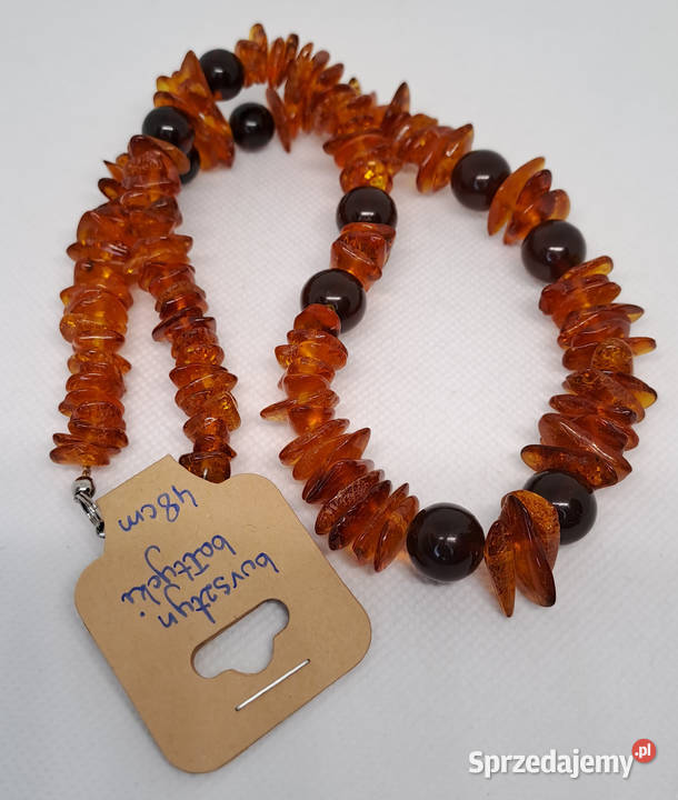 Korale bursztyn bałtycki sieczka koniakowa kulki Warszawa