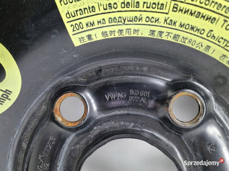 KOŁO DOJAZDOWE Audi Seat Vw Golf VI 12570 R16 lubelskie Chełm