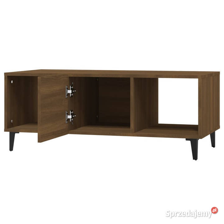 Stolik kawowy brązowy dąb 102x50x40 materiał Warszawa