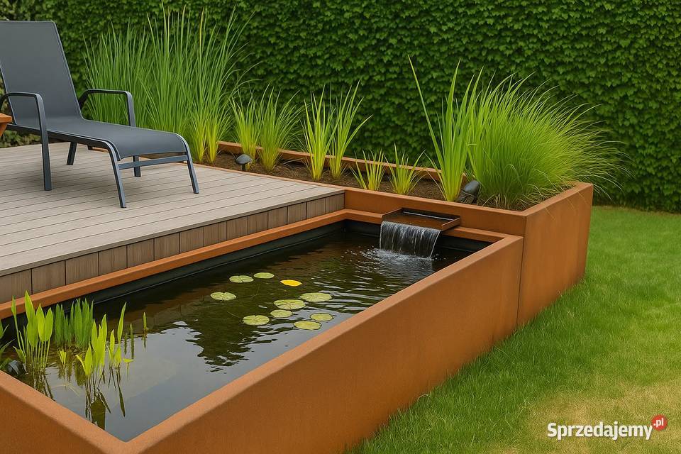 Wysokie donice ogrodowe ze stali Corten