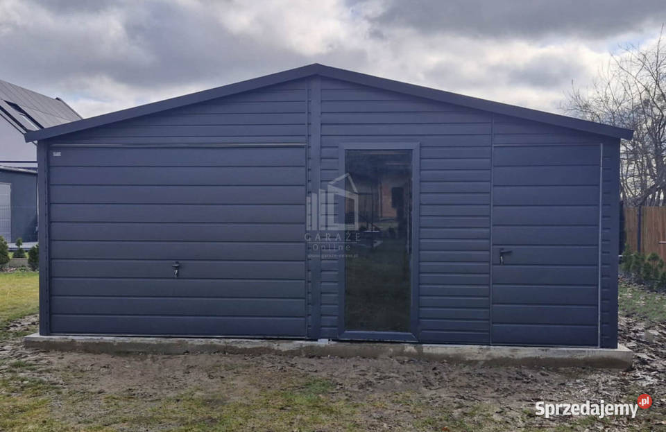 Garaż blaszany 6x58m Brama uchylna drzwi okno zachodniopomorskie Szczecinek
