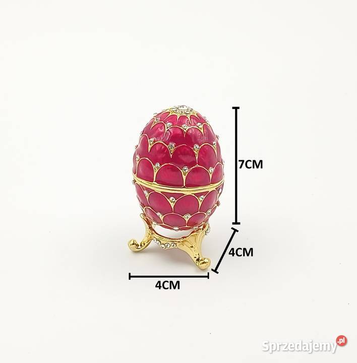 Jajko jajo faberge pojemniki szkatułka czerwone Szkatułki i pudełeczka Zawiercie