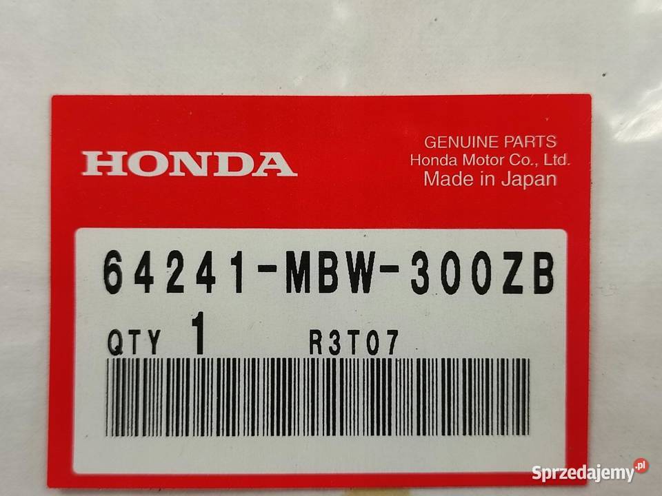 NAKLEJKA BOCZEK L GÓRNY HONDA CBR600F HURRICANE Tapicerki samochodowe lubelskie sprzedam