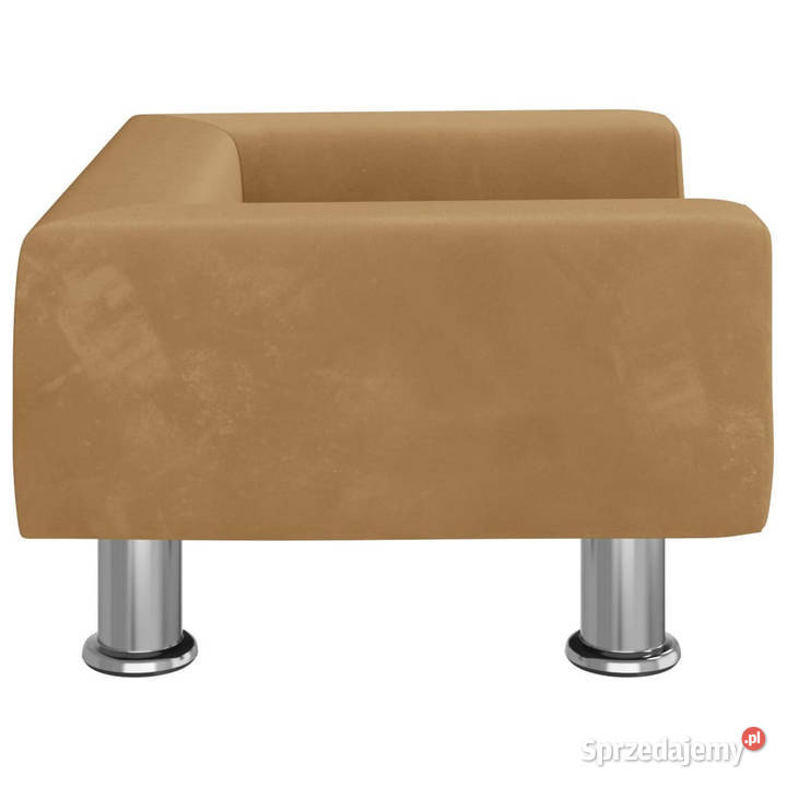 Sofa dzieci brązowa 50x40x265 aksamitna Warszawa