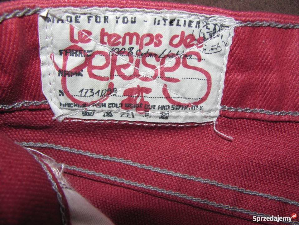 Spodnie Le Temps Des Cerises malinowe Dżins  Zamość