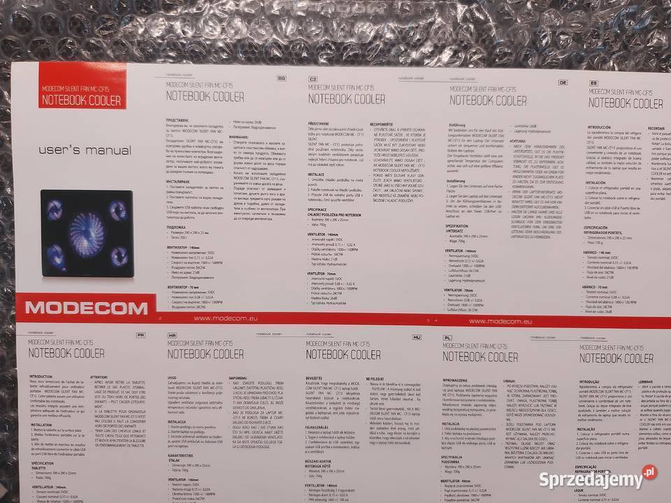 Podstawka chłodząca MODECOM do laptopa 17 Silent śląskie Rybnik