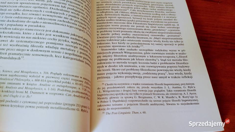 Metafizyka analityczna P F Strawsona Tadeusz studia Gdańsk